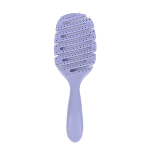 Ergonomic purple vented hairbrush with round-tipped bristles for voluminous hair styling
