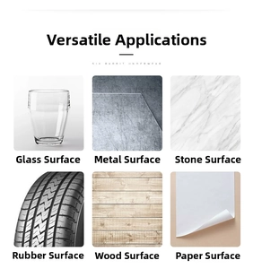 Universal white marker pen usage on glass, metal, stone, rubber, wood, and paper surfaces
