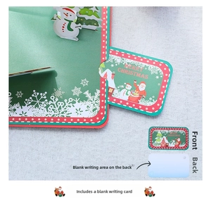 Detailed 3D Christmas pop-up card featuring a green wreath design with message inserts