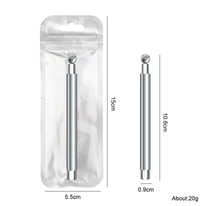 Dual-head cat eye nail magnet tool and metal massage wand for professional nail art