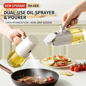 Distributeur Huile En Verre Bouteille Pulvérisation Et Versement Gravité Couvercle Automatique Étanche Pour Cuisine