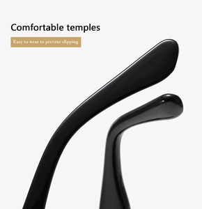 Dettaglio delle stanghette ergonomiche nere degli occhiali da sole per un fit antiscivolo