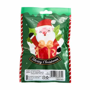 Christmas blind bag stationery kit featuring a cute Santa Claus cartoon on green packaging