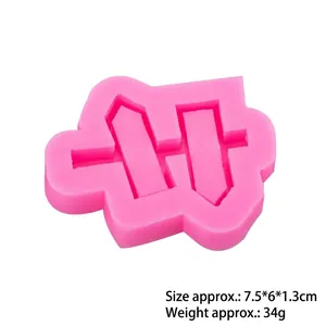Moule en silicone rose en forme de clôture pour pâtisserie DIY et fondant