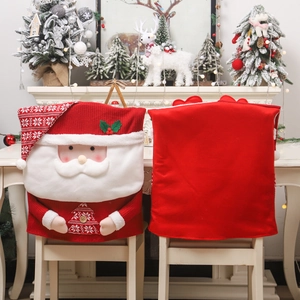 Set coprisedie natalizi Babbo Natale 3D con dettagli in peluche e decorazioni festive