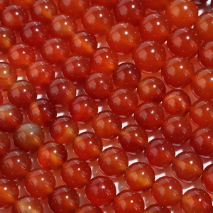 Natural red agate round loose beads for DIY jewelry making with smooth polished finish