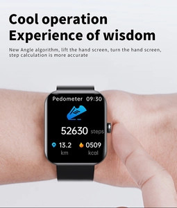Macro view of black smartwatch interface showing step counter, distance, and calorie data