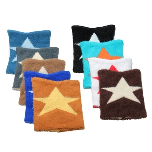 Women Devil Cat Ears Star Knitted Beanie Faux Mink Fur Acrylic Warm Winter Windproof Hat