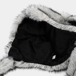 Faux fur winter trapper hat with cute fox ears and warm lining for outdoor travel