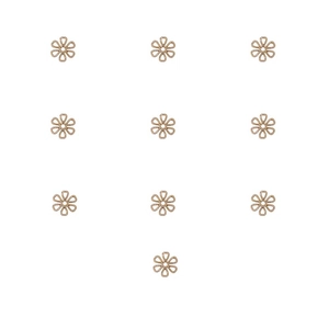 Set of 10 gold-plated hollow eight-petal flower charms for DIY jewelry making