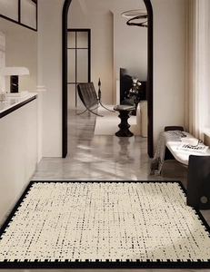 Detail of French retro woven doormat with oil-resistant and waterproof texture