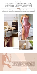 Détail d'une nuisette en satin rose avec fente haute et texture luxueuse italienne