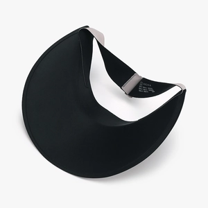 Cappello parasole nero senza cuciture anti-UV a testa scoperta con tesa pieghevole