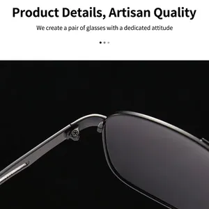 Detailed view of metal hinges and reinforced screws on polarising photochromic sunglasses