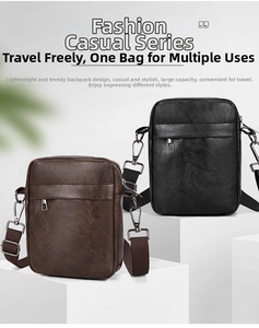 Detailed view of casual PU leather crossbody phone bags with lychee texture and metal hooks