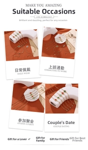 Chic gold-plated titanium bracelets with colorful oval gemstones for daily wear