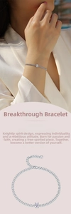 Detail of S925 silver Cuban link bracelet featuring a central oval moissanite stone