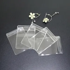 Transparent thick PVC jewelry storage bags with secure airtight seal and high clarity