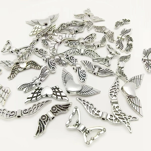 Tibetan silver angel wing and butterfly alloy beads for DIY jewelry making