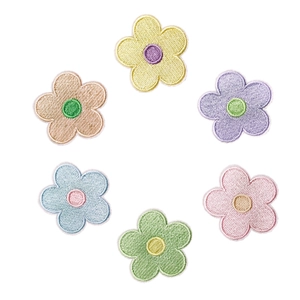 Flower Embroidery Patches Self Adhesive Decorative Fabric Stickers For Clothes Bags Hats DIY Crafting Colorful Accessories