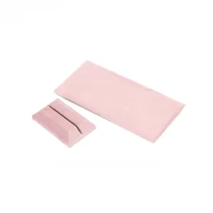 Pink velvet jewelry display base with detachable rectangular panel and support block