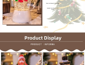 Nahaufnahme Details der festlichen Weihnachts-Weihnachtsmann und Schneemann Schneekugel