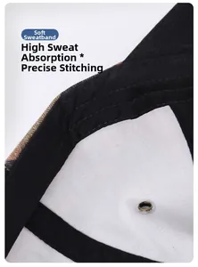 Detail of soft sweatband, precision stitching, and metal eyelet on camo baseball cap