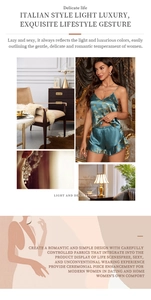 Détails de l'ensemble caraco en satin de soie avec imprimés floraux et oiseaux de luxe