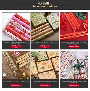 Sélection de papier cadeau festif avec dorure et divers motifs de fêtes pour cadeaux