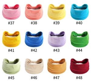 Griglia di 12 fasce per capelli elastiche in maglia bohémien in vari colori vivaci