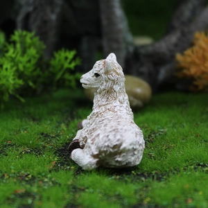 Miniature resin alpaca figurine for succulent garden micro landscape decoration