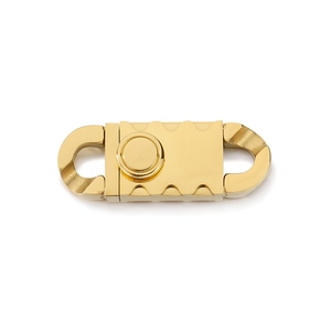 Polished gold stainless steel Miami Cuban link clasp for high-end jewelry and bags