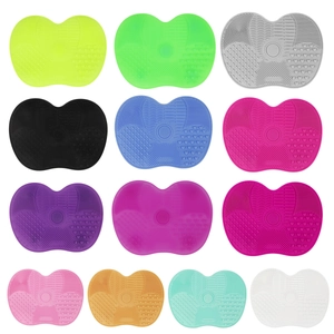 Silicone butterfly makeup brush cleaning pads in 12 assorted colors with suction cups