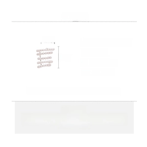 Detailed spec sheet for french multi-layer pearl ear cuff with copper material info