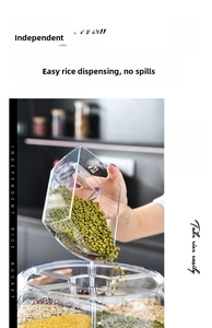 Detailed macro of the smooth pull-out drawer and rotating compartment for green beans