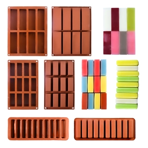 Siliconen Rechthoekige Strip Bakvorm Voor Chocolade DIY Zeep Energiereep Antiaanbaklaag Keuken Dessert Taartvormen