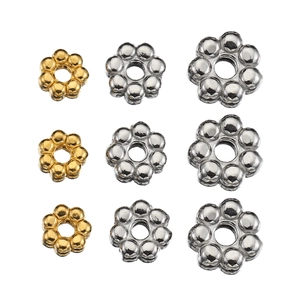 18k gold plated snowflake spacer beads in silver and gold for DIY jewelry making