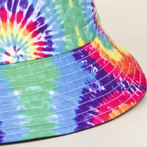 Chapeau bob tie-dye coloré avec coutures haute densité pour les voyages et le streetstyle
