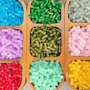 Bamboo shaped glass beads in 9 assorted colors for handmade DIY jewelry crafts