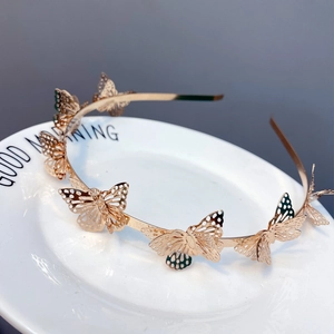 Hollow Butterfly Headband Alloy Metal 3D Hair Hoop Elegant Sweet Hair Accessories For Women Girls