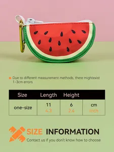 Size chart for watermelon pet waste bag dispenser showing dimensions 11cm by 6cm