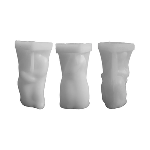 Set of three abstract human body silicone molds for DIY candle and resin art crafts