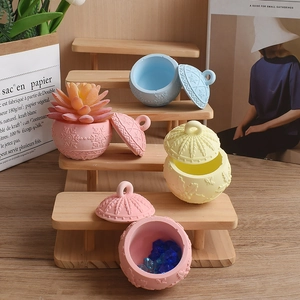 Berry and maple leaf silicone mold for decorative storage jars and succulent planters