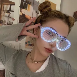 Cold white LED shutter glasses for parties shown in a real-life lifestyle setting