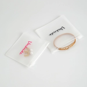 Frosted EVA jewelry storage pouches with zipper closure for earrings and bracelets