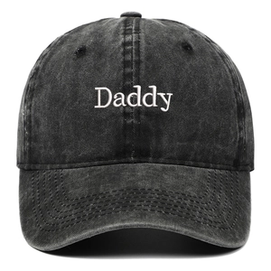 Daddy Letter Embroidery Baseball Cap Washed Cotton Retro Distressed Adjustable Outdoor Sport Sun Hat For Men Women