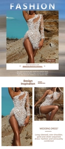 Détail de la texture pailletée d'une robe de soirée asymétrique avec manche ajourée