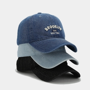 Casquette De Baseball En Denim Lavé Vintage Brooklyn 1898 New York Brodée Ajustable Retro Dad Hat