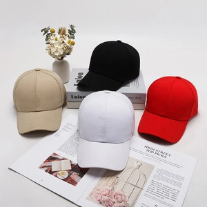 Berretti da baseball classici in cotone nero, bianco, rosso e kaki per protezione solare