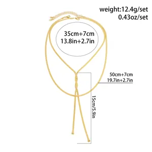 Detaillierte Größentabelle für goldene Schlangenkette mit metrischen und imperialen Einheiten